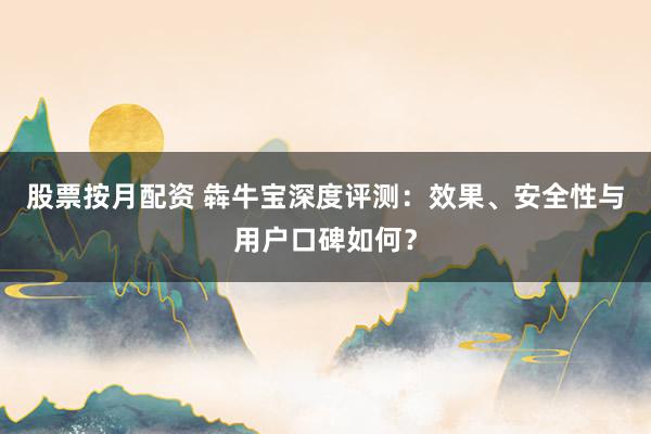股票按月配资 犇牛宝深度评测：效果、安全性与用户口碑如何？
