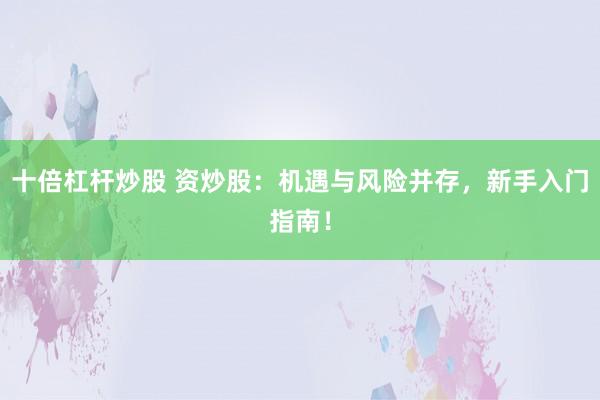 十倍杠杆炒股 资炒股：机遇与风险并存，新手入门指南！